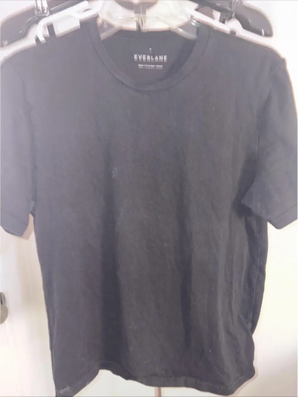 EVERLANE Men's 100% Cotton Crewneck Tee Shirt Medium Black Short Sleeve - Picture 1 of 4
